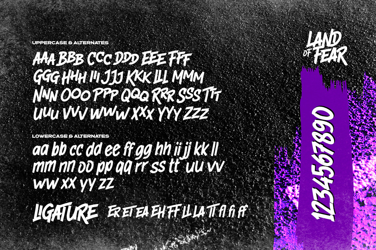Land Of Fear - Street Type, a Handwritten Font by ikiiko (Photo 6 of 7)