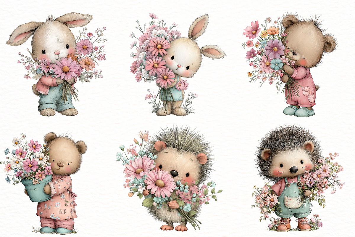 whimsical spring Animals clipart, an Illustration by Designworld (Photo 4 of 7)