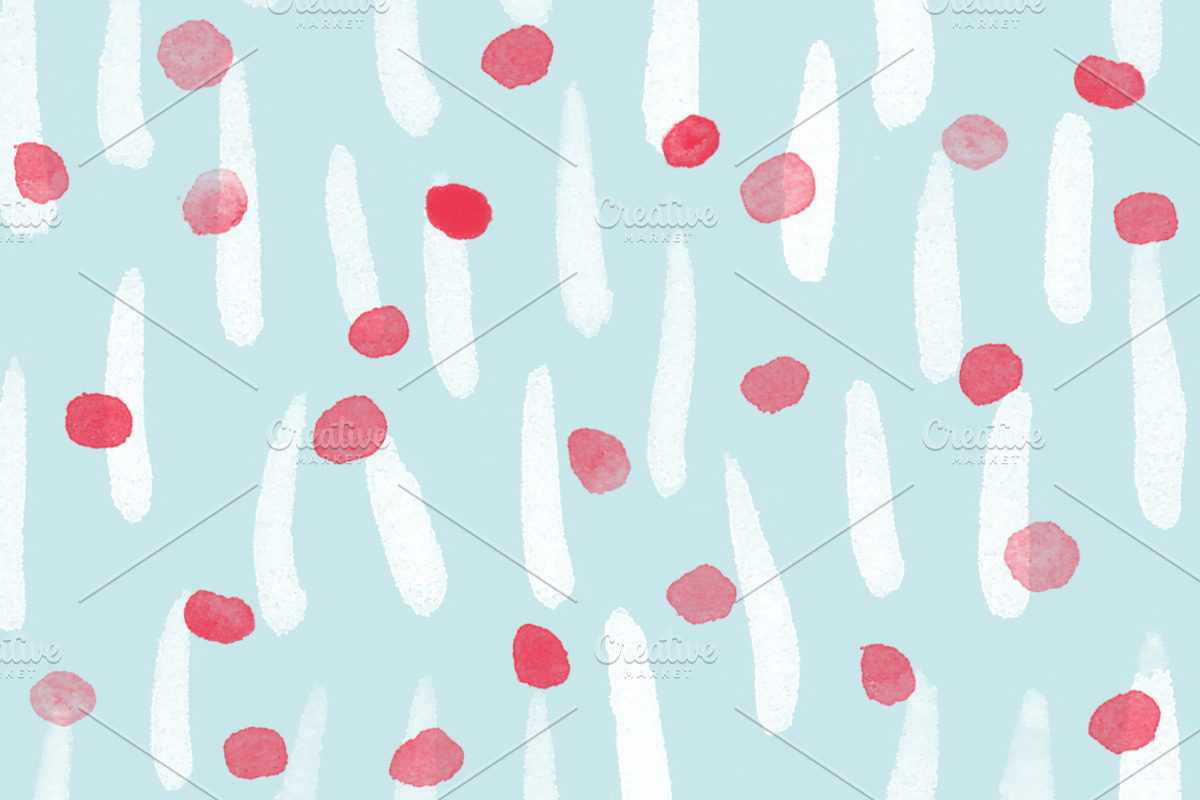 Watercolor pattern Photoshop brushes, a Brush Add-On by Little Bean (Photo 3 of 7)