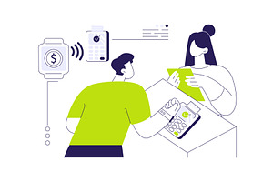 Smartwatch contactless payment, a Technology Illustration by Visual Generation