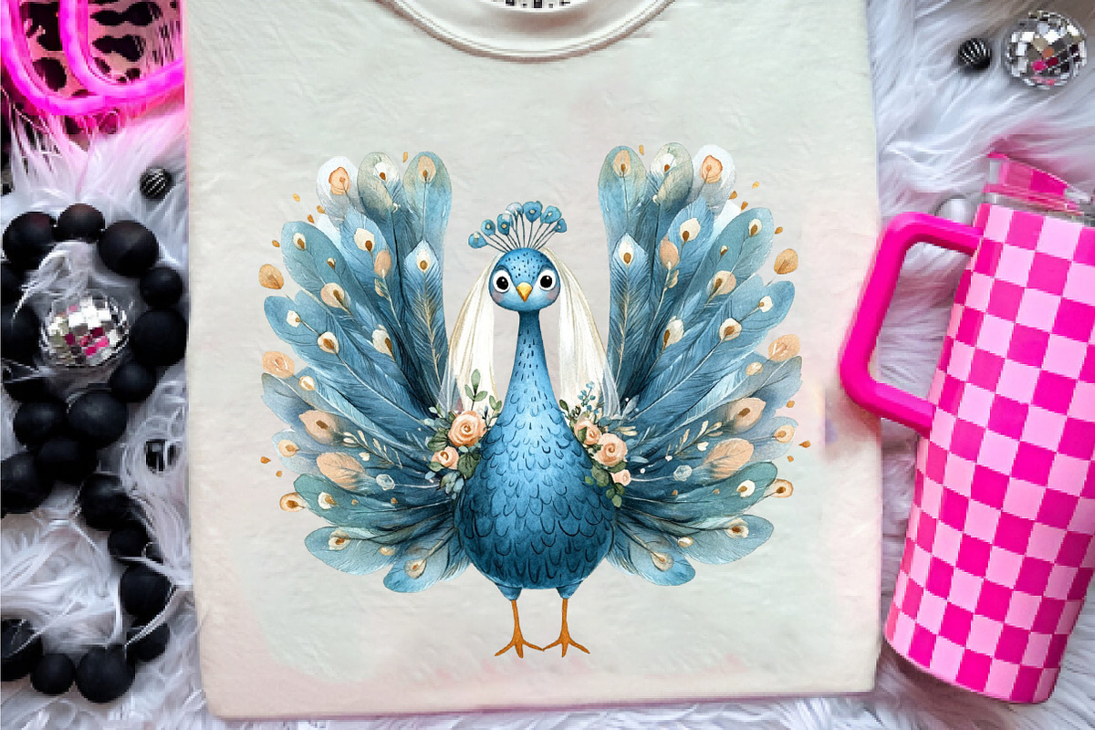 Wedding Peacock Clipart, an Illustration by CreationArt (Photo 8 of 9)