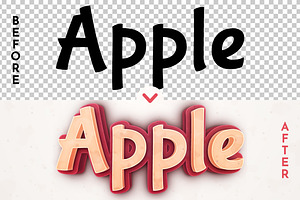 Red Apple - Editable Text Effect