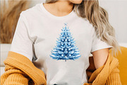 Blue Christmas Tree Clipart Bundle., a Seasonal Illustration by SVGArt (Thumbnail 3 of 5)