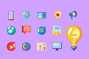 Marketing Strategy Icon Set, a Templates & Theme by studiogstock (Thumbnail 1 of 3)