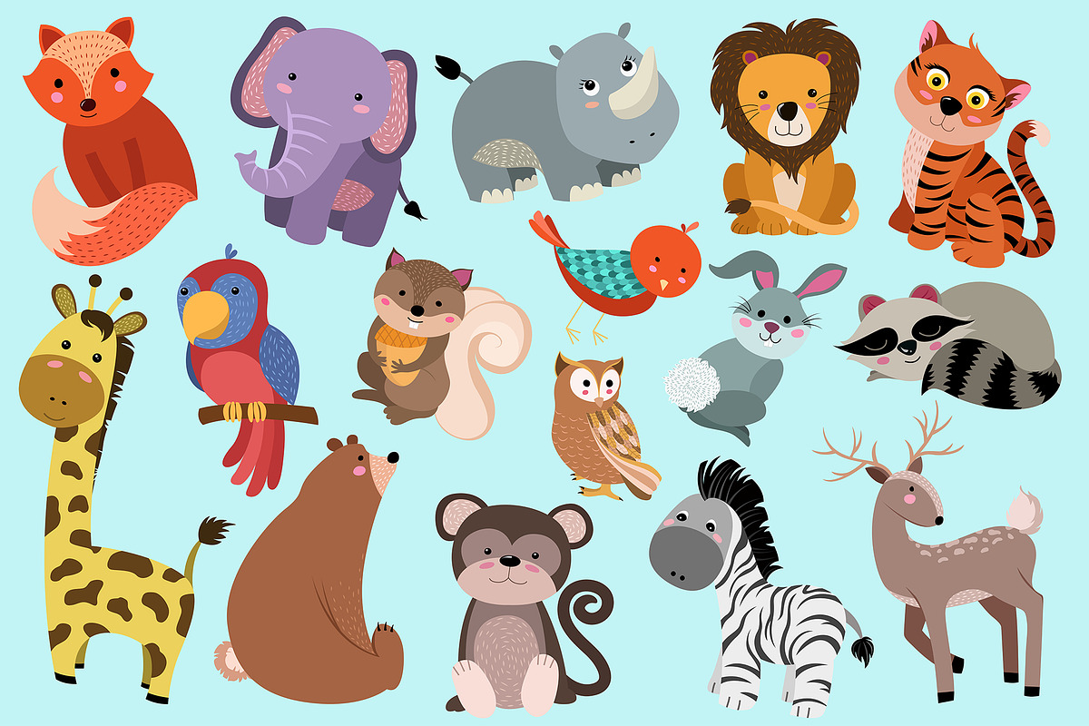 Cute Baby Animals Vector & PNG Pack, an Animal Illustration by Kenna Sato Designs (Photo 2 of 2)