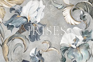 IRISES floral seamless patterns