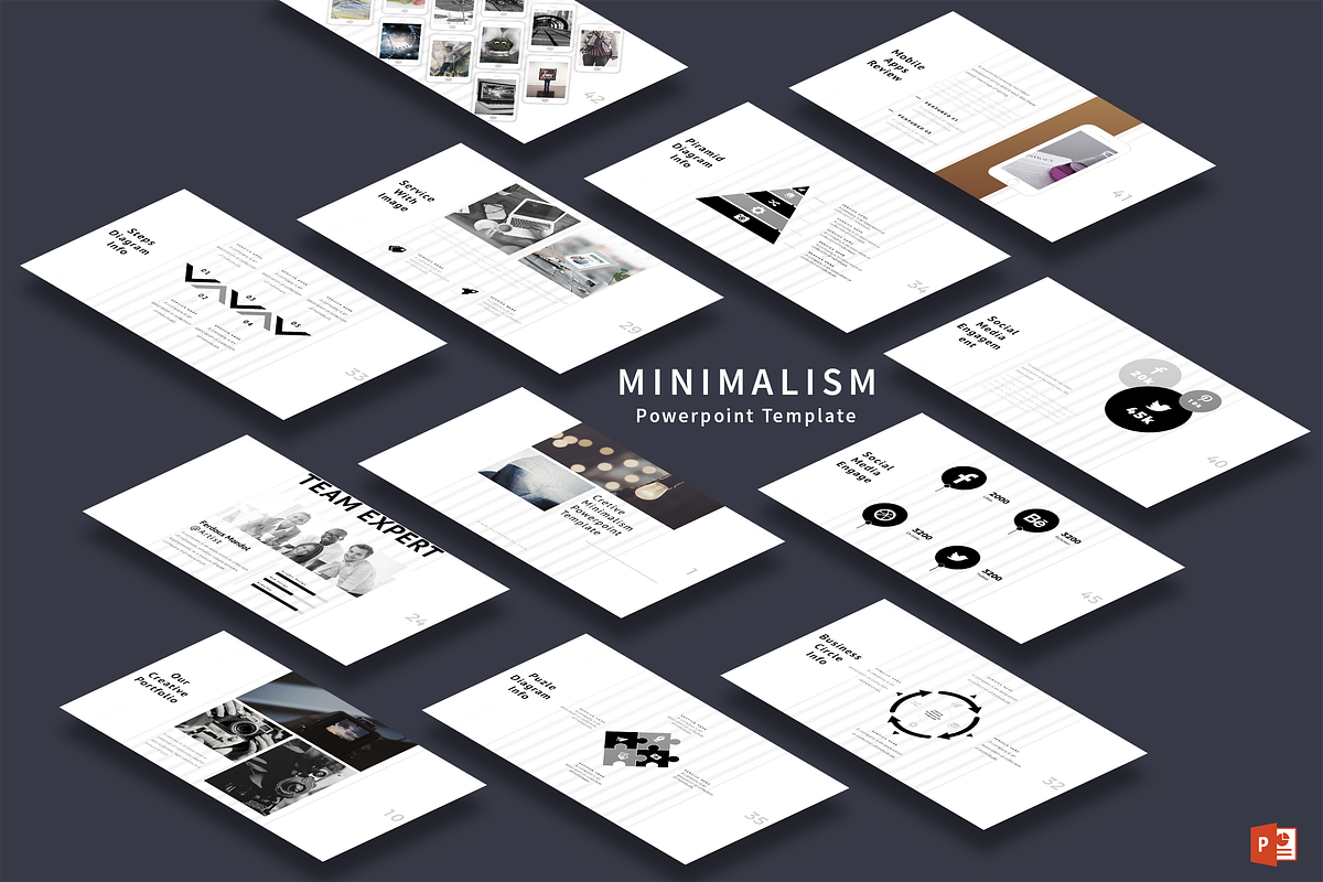 Minimalism PowerPoint Template, a Presentation Template by ZAAS (Photo 1 of 11)