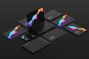 Black Devices Mockup Dark Theme Set, a Mac Mockup by Mockupdaddy (Thumbnail 12 of 22)