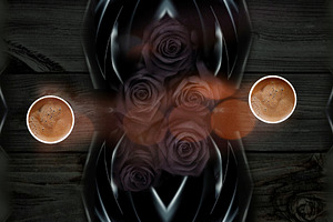 Dark romance with coffee, a Print Template by The black alabaster