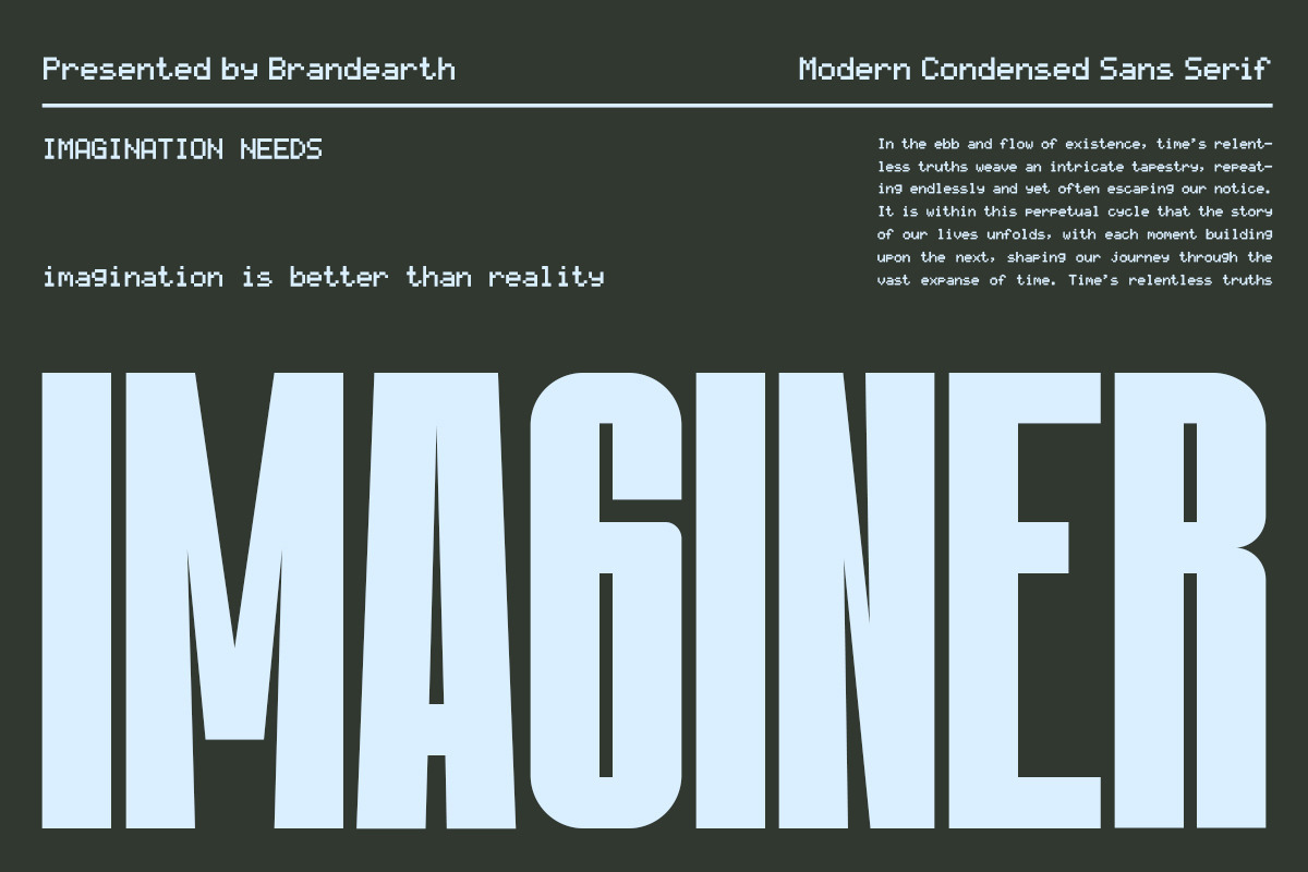 Internship – Condensed Sans Serif, a Sans Serif Font by Brand Earth (Photo 8 of 12)