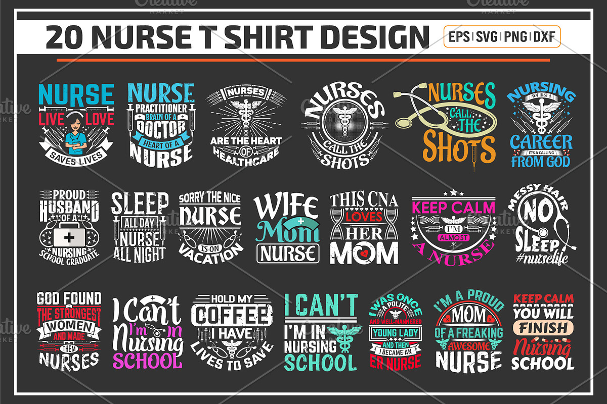 Nurse typographic quotes Bundle, a Graphic by Uniquesvg99 (Photo 1 of 8)
