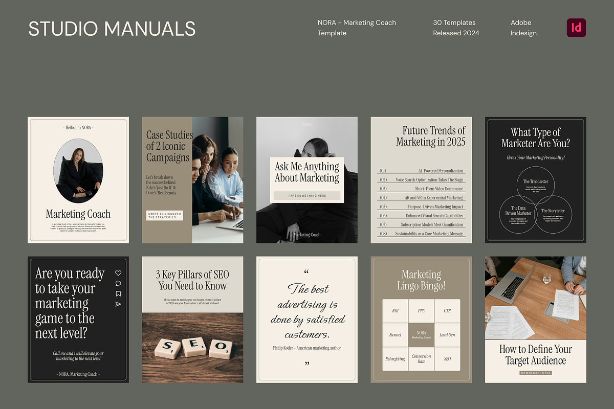 NORA – Marketing Coach, a Social Media Template by Studio Manuals (Photo 1 of 8)