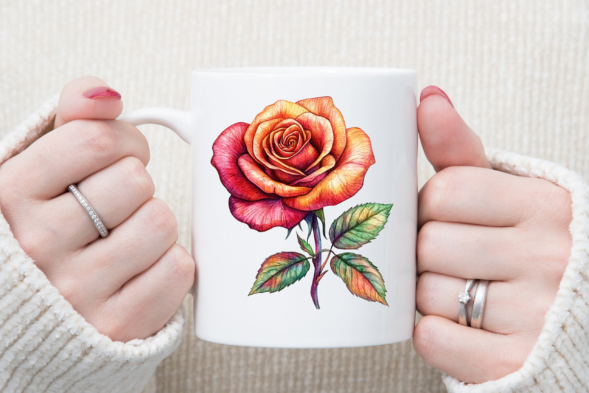 Folk Floral and Bird Clipart Set, an Illustration by Sublimation Artist (Photo 5 of 6)