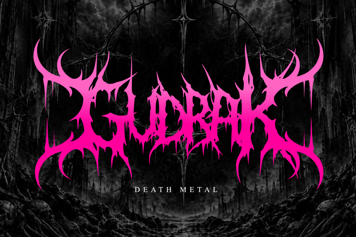 Kroven - Death Metal Font, a Symbol Font by Masyafi Studio (Photo 2 of 9)