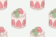 Strawberry cake, a Decorative Illustration by Zhemchuzhina (Thumbnail 4 of 5)