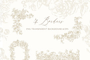 Vintage Peony - Flowers Line Art, a Decorative Illustration by BlumenSoul (Thumbnail 3 of 9)