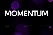 Momentum | Modern Rounded Sans, a Sans Serif Font by Masyafi Studio (Thumbnail 1 of 8)