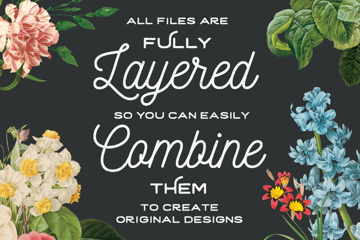 Flowers And Type, a Layer Style Add-On by Timberline Co (Photo 7 of 8)