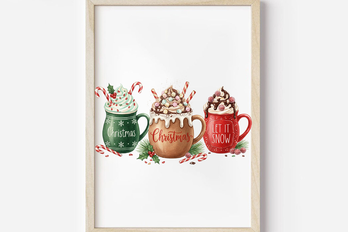 Let It Snow Christmas Coffee Png, an Illustration by DreamArtGraphic (Photo 4 of 5)