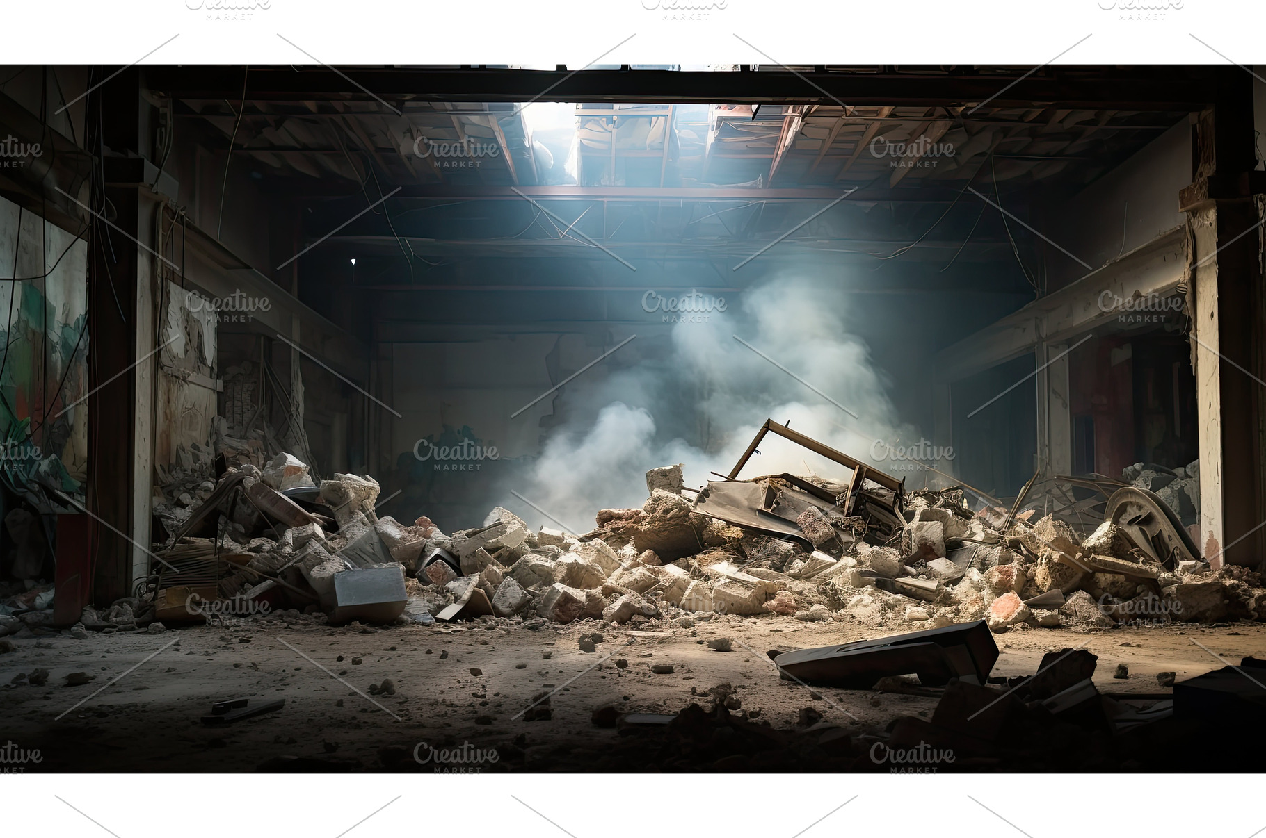aftermath blurred demolition, a Background Photo by pikepicture