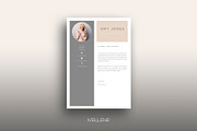 Resume / CV template - Amy, a Resume Template by Mellene Templates (Thumbnail 2 of 3)