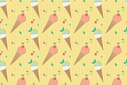 Ice Cream pattern vector set, a Pattern Graphic by Cheeba Ribba Designs (Thumbnail 3 of 4)