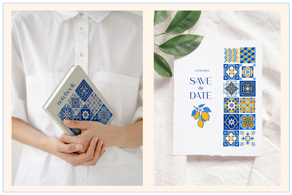 Azure Tiles Patterns & Brushes, a Pattern Graphic by Marish (Photo 2 of 9)