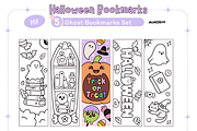 Halloween Bookmarks Cute Spooky, a Seasonal Illustration by Design Station (Thumbnail 1 of 3)