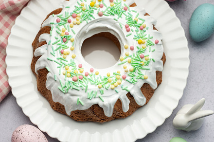 Easter Bundt Cake with Easter Eggs, a Holiday Photo by Olena Rudo
