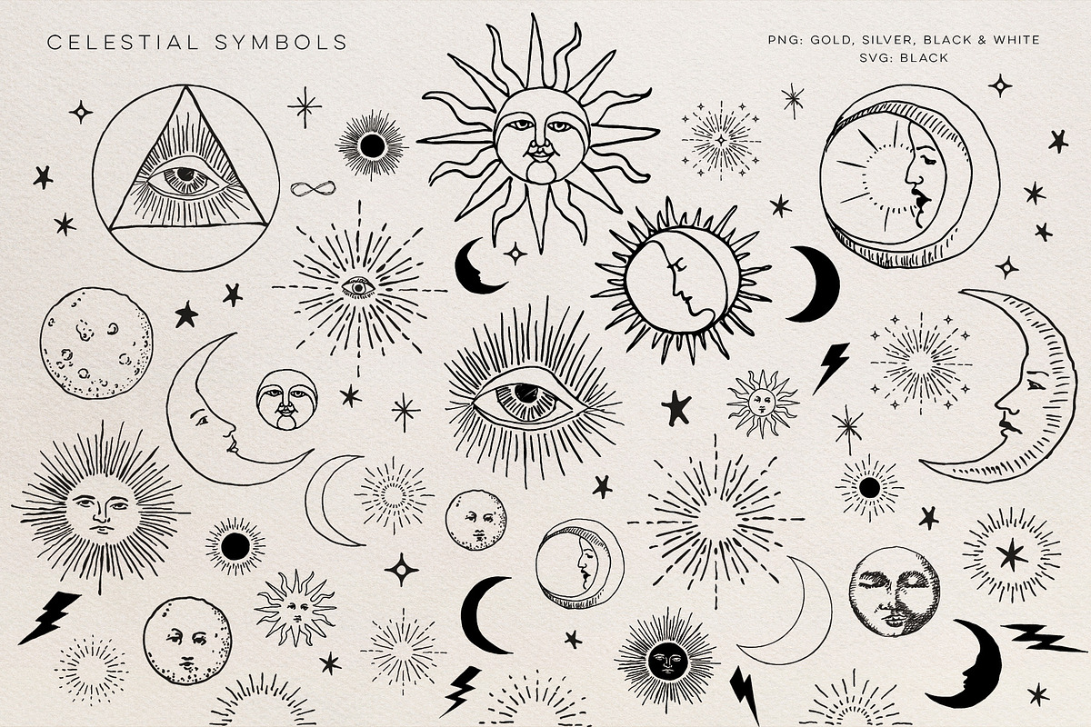 Cosmic Astrology, Magic & Tarot Set, an Object Graphic by Blixa 6 Studios (Photo 46 of 68)