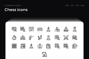 Chess icons, an Outline Icon by Wencory