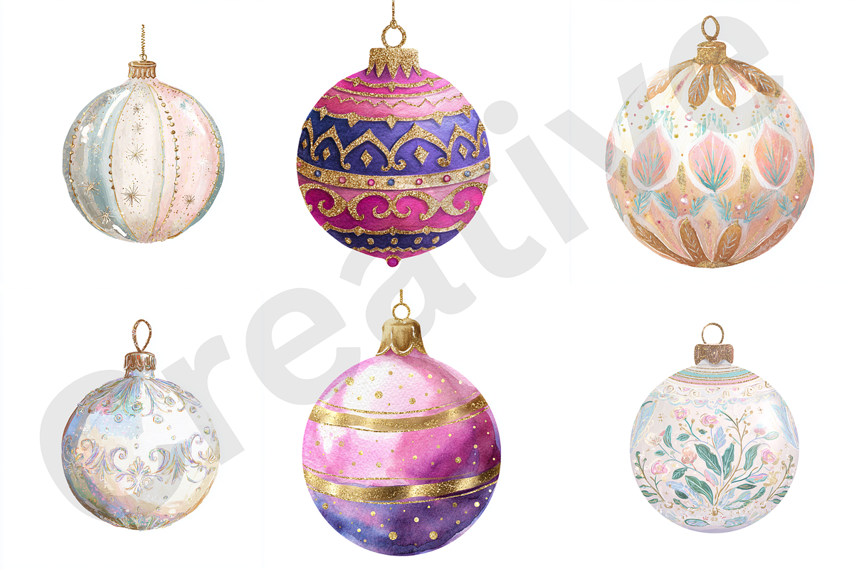 Christmas Ornaments Sublimation, an Illustration by Milano Creative (Photo 2 of 5)