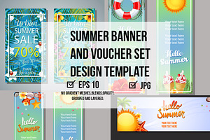 Summer Banner and Voucher Set