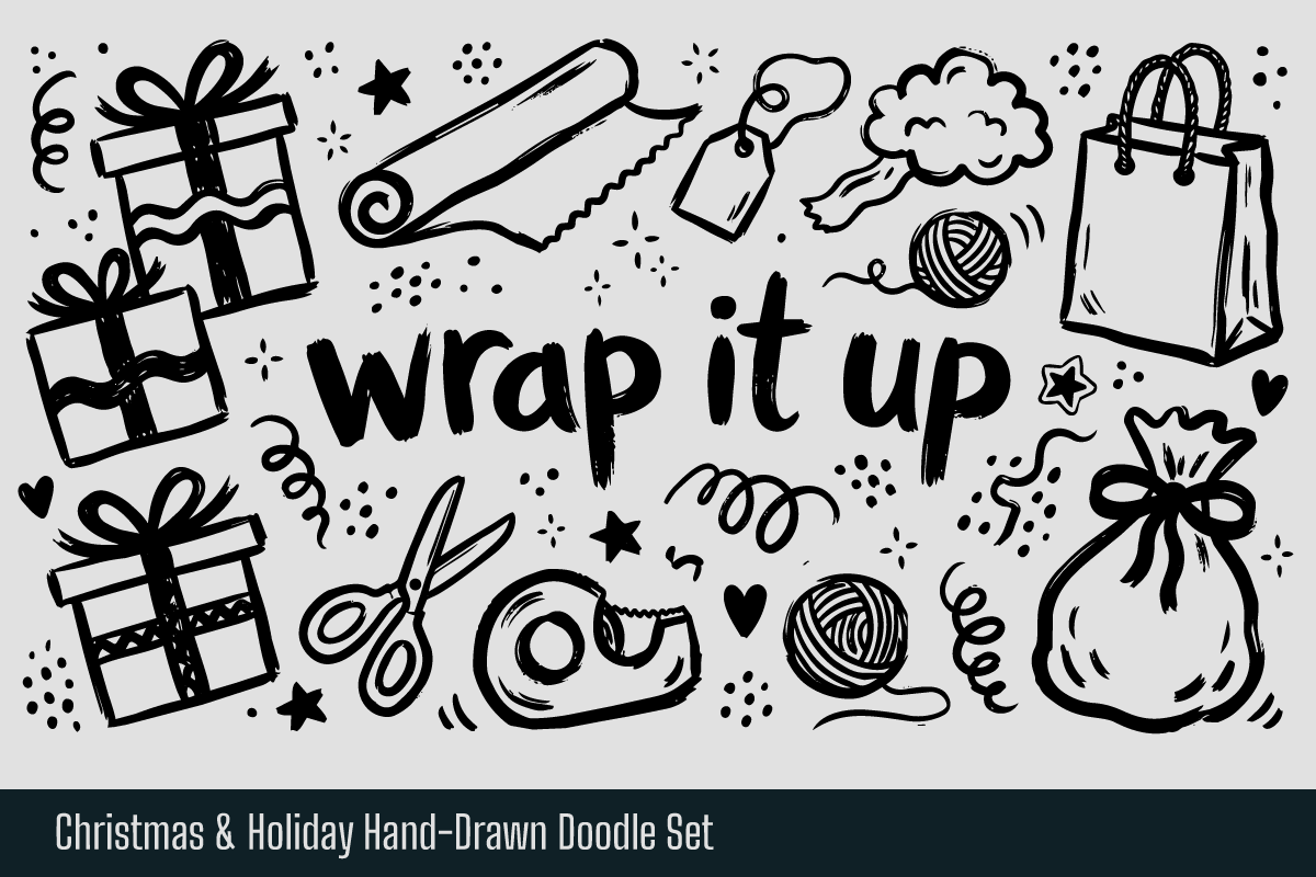 Christmas Holiday Hand Drawn Doodle, an Object Illustration by Huza Studio (Photo 6 of 10)