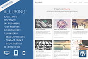 Alluring WordPress Theme, a WordPress Template by FWPolice (Thumbnail 1 of 5)
