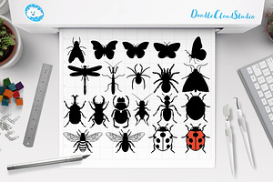 Insects Bundle SVG, Insect Clipart.