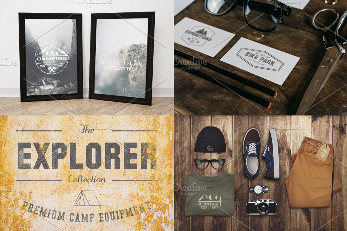 52 Camping Logos + 20 Icons Bundle, a Branding & Logo Template by JeksonGraphics (Photo 13 of 15)