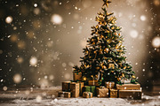 Falling Snow Christmas Tree Backdrop, a Background Photo by Winwin Design Art (Thumbnail 2 of 2)
