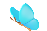 Cute 3D Butterflies icons, an Animal 3D Model by Hannet (Thumbnail 3 of 9)