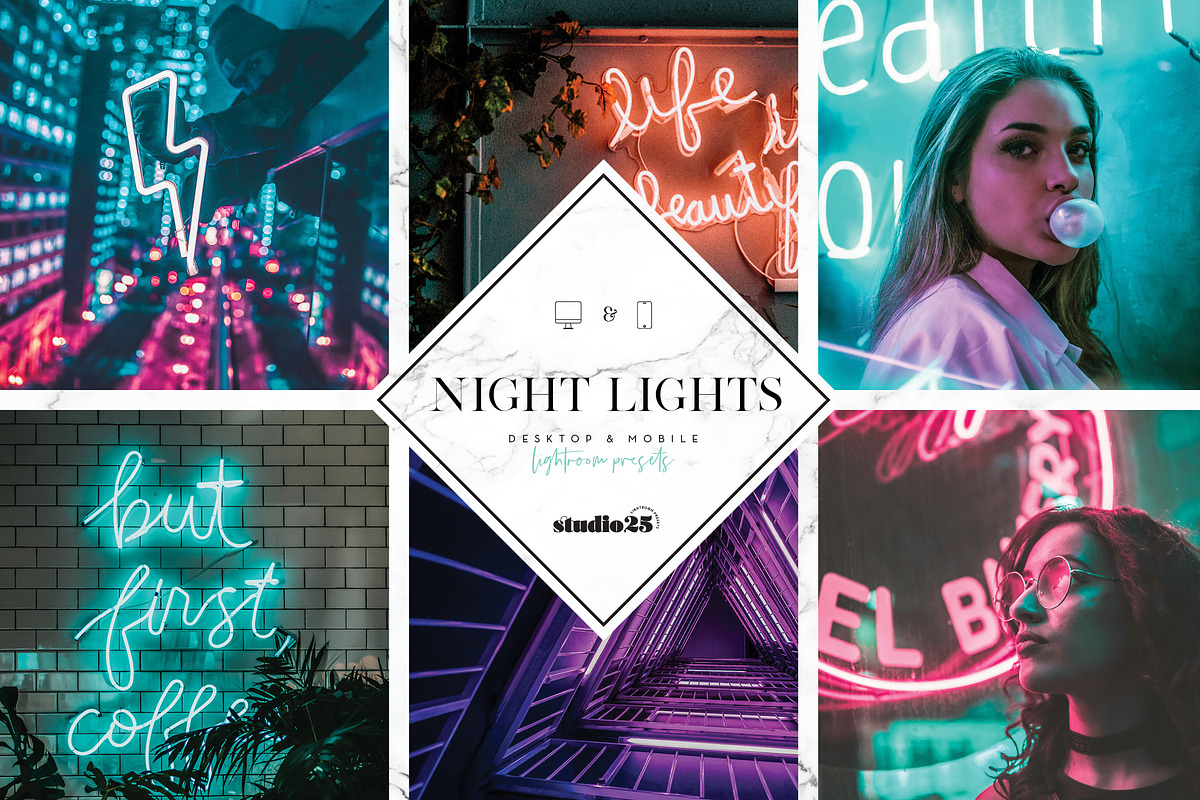 3 Neon Lights Presets, a Plug-in Add-On by studio25 (Photo 1 of 8)
