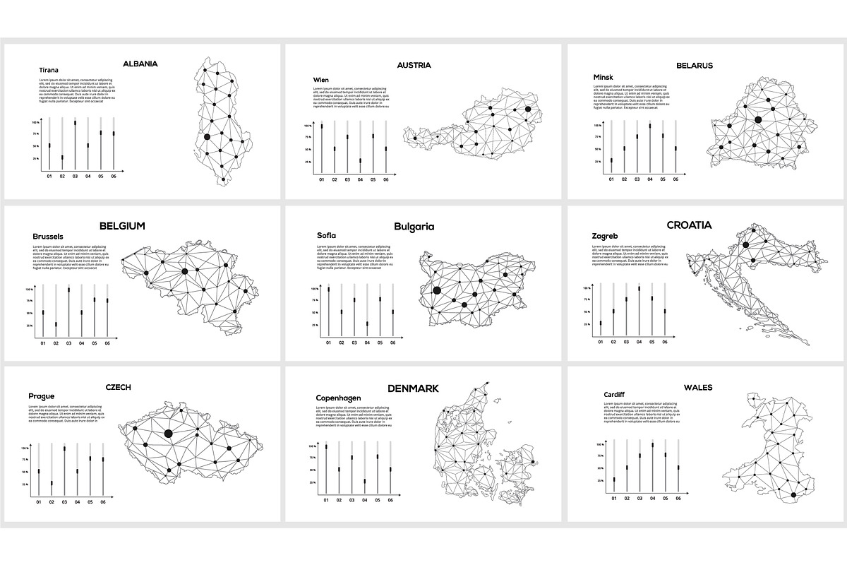 Maps line Presentation Template, a Presentation Template by Infographics project (Photo 11 of 21)
