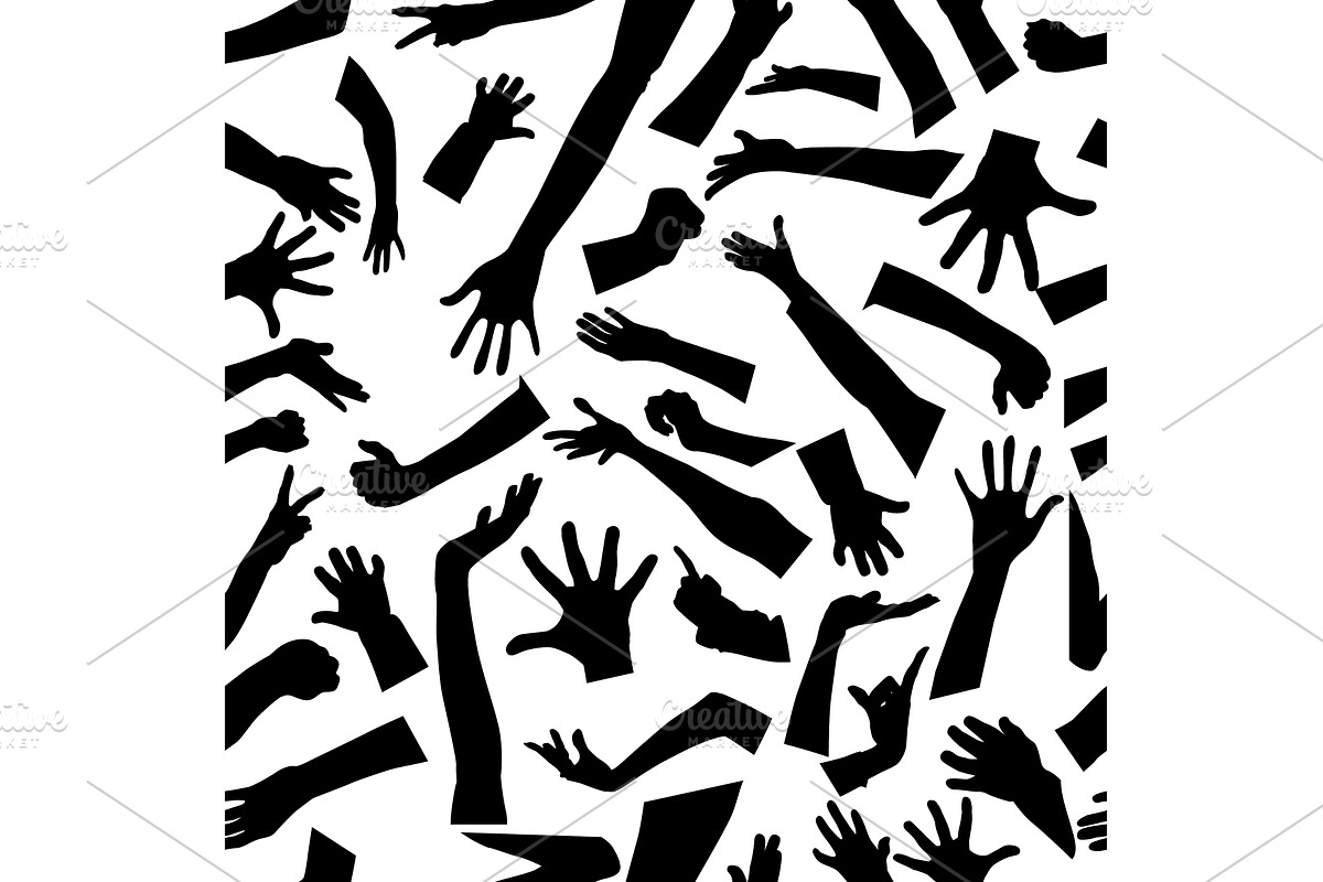 Seamless background of people's, a Texture Illustration by Nenahliadava Design