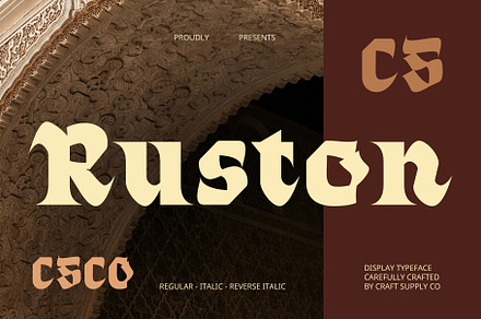 CS Ruston – Bold Font, a Blackletter Font by Craft Supply Co.
