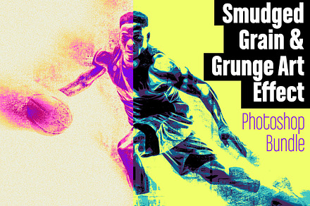 Smudged Grain and Grunge Art Effect, a Layer Style Add-On by LESZ Design