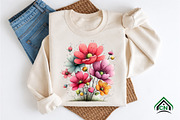Whimsical Summer Flowers Clipart, an Illustration by Craft Nest (Thumbnail 8 of 12)