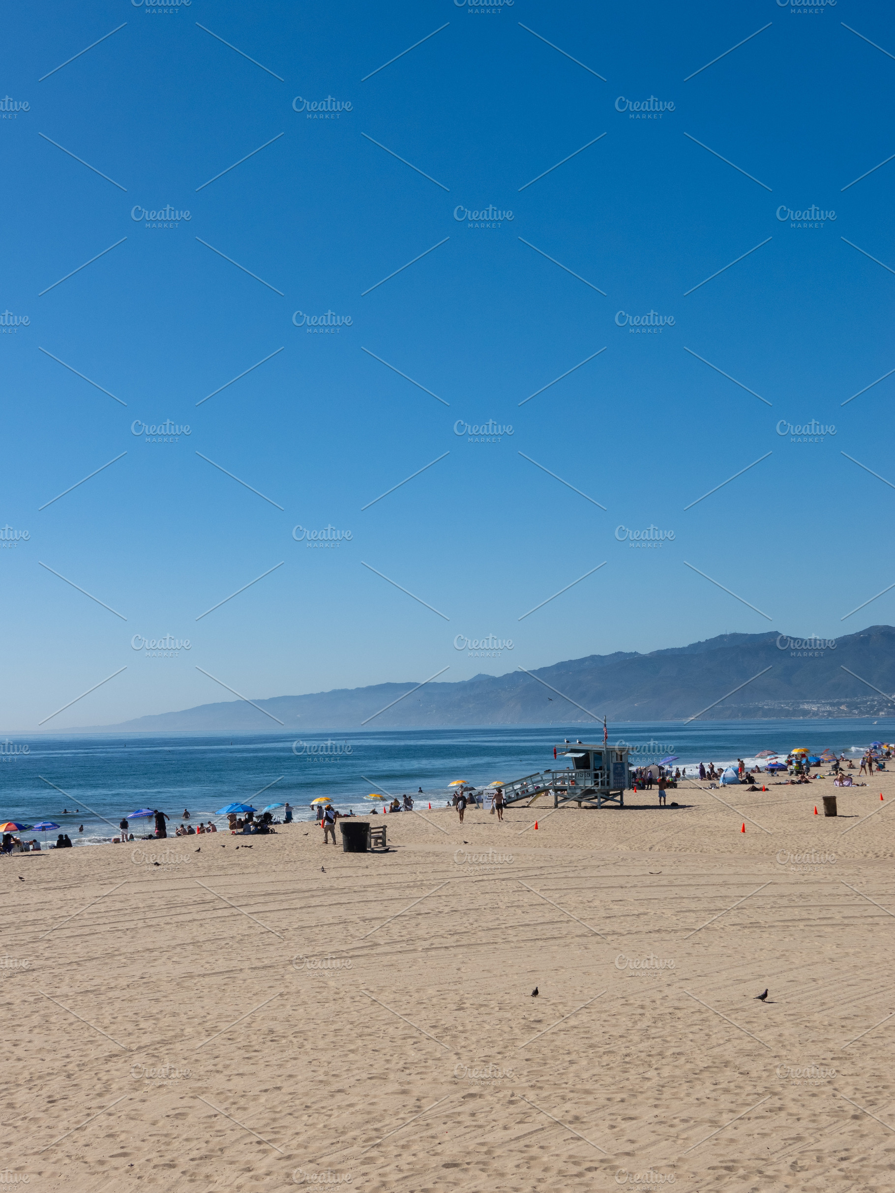 California Beach and Lifeguard Tower, a Holiday Photo by Designshot