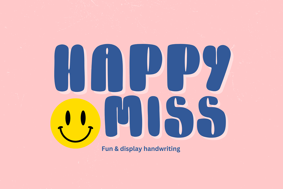 Happy miss font, a Handwritten Font by JJuta (Photo 1 of 6)