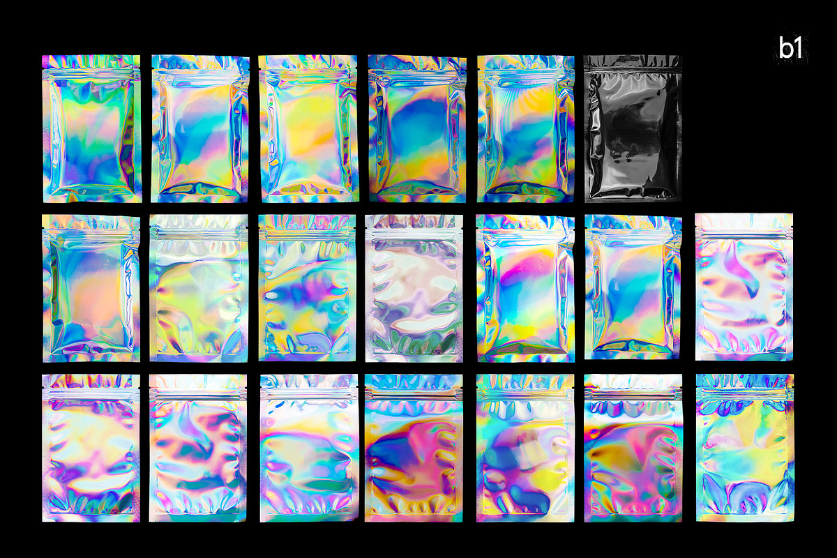 HOLO - Holographic Pack Mockup, a Product Mockup by Bolderaja1 Studio (Photo 7 of 15)