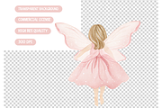 Pink Fairy Clipart Set, an Illustration by TatiMockup (Thumbnail 6 of 6)
