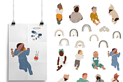 Children's clipart, child and mother, a Person Illustration by Yana_mide (Thumbnail 5 of 9)